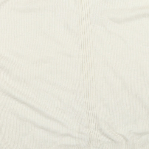 Topshop Womens Beige V-Neck  Nylon Pullover Jumper Size S