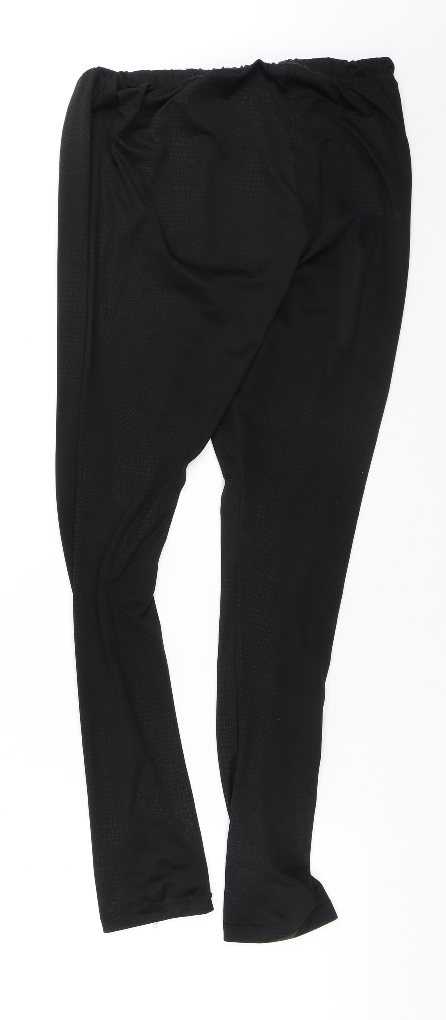 Preworn Womens Black Animal Print Polyester Cargo Leggings Size S L28 in   - Lizard print