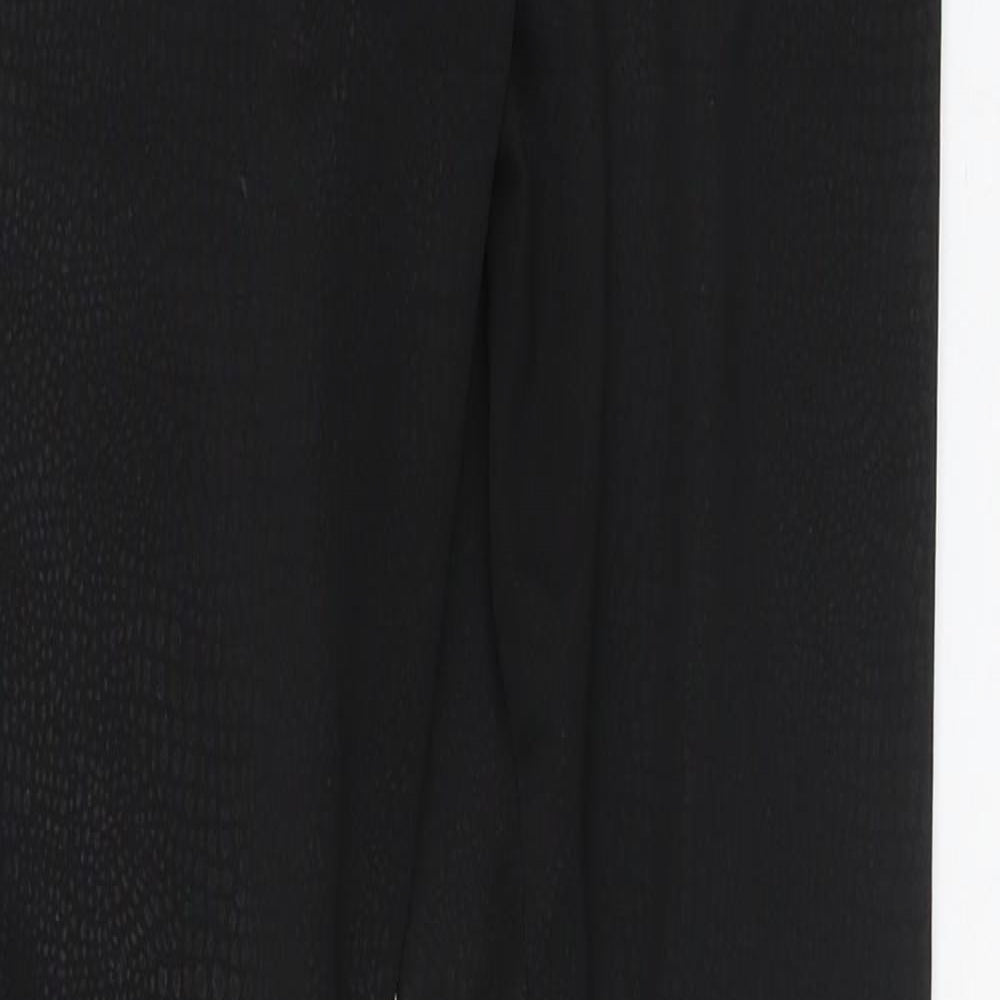 Preworn Womens Black Animal Print Polyester Cargo Leggings Size S L28 in   - Lizard print
