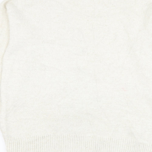 NEXT Womens Ivory Round Neck  Acrylic Pullover Jumper Size S