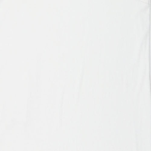 Atmosphere Womens White  Polyester Basic Tank Size 14 Mock Neck - Asymmetrical