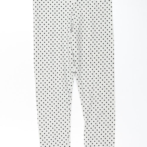 F&F Girls Grey Polka Dot Cotton Jogger Trousers Size 8-9 Years  Regular Pullover - Leggings