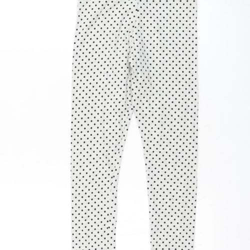 F&F Girls Grey Polka Dot Cotton Jogger Trousers Size 8-9 Years  Regular Pullover - Leggings