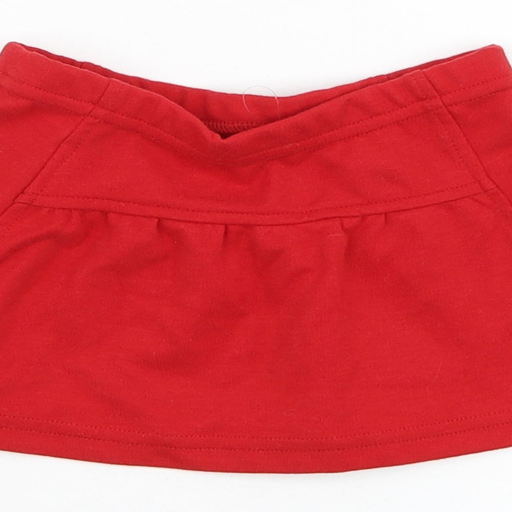 United Colors of Benetton Girls Red  Polyester Skater Skirt Size 18 Months  Pull On