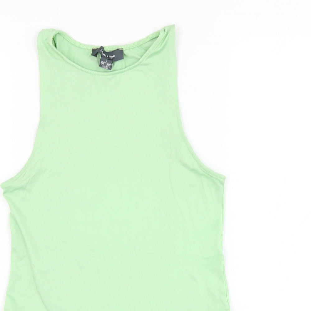 Primark Womens Green  Polyamide Bodysuit One-Piece Size 10  Hook & Loop