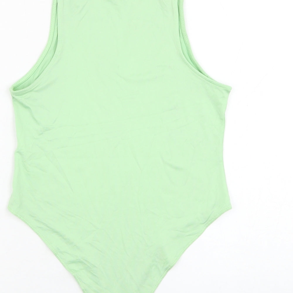 Primark Womens Green  Polyamide Bodysuit One-Piece Size 10  Hook & Loop