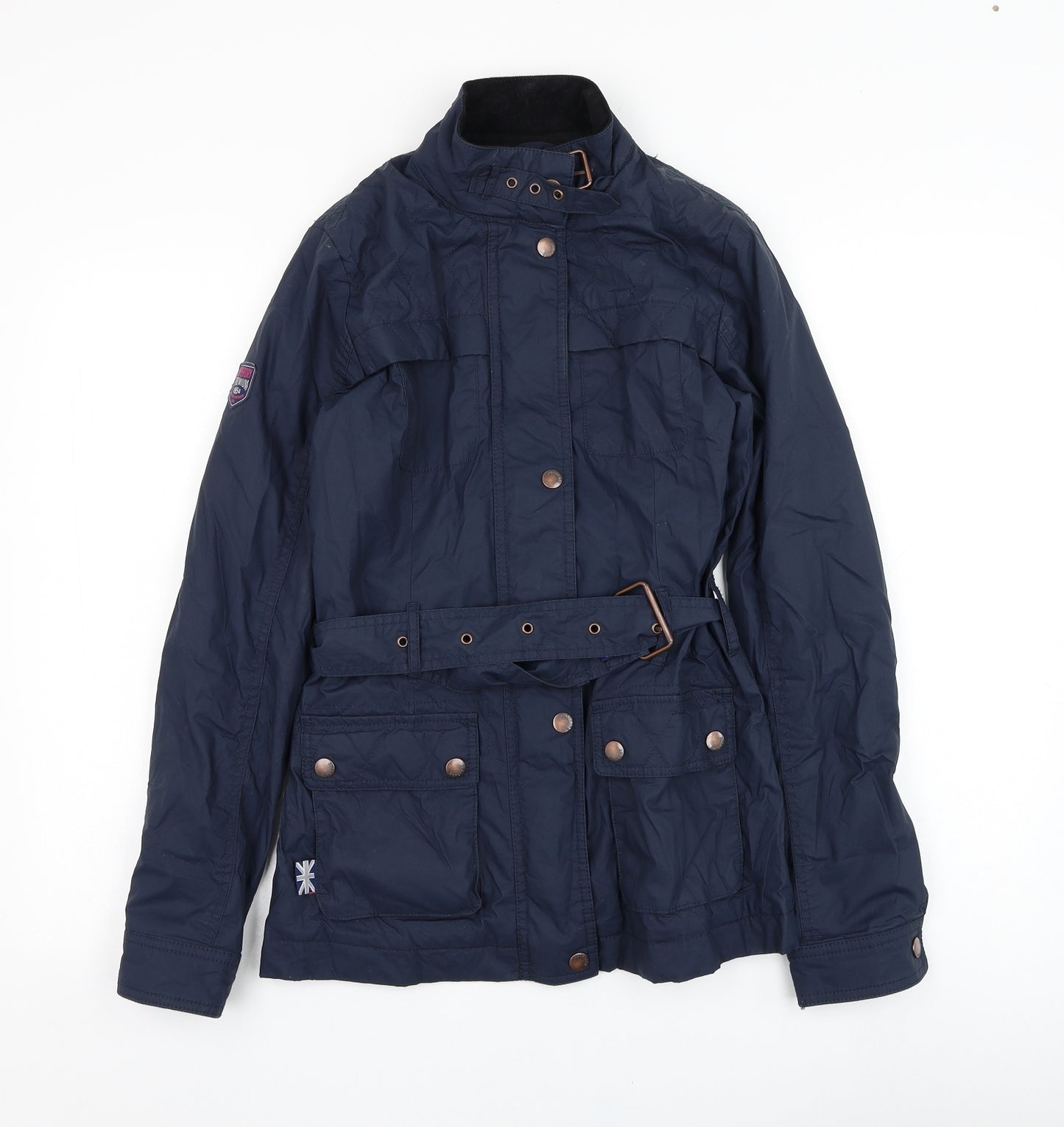 Superdry Womens Blue   Jacket Coat Size 6  Zip