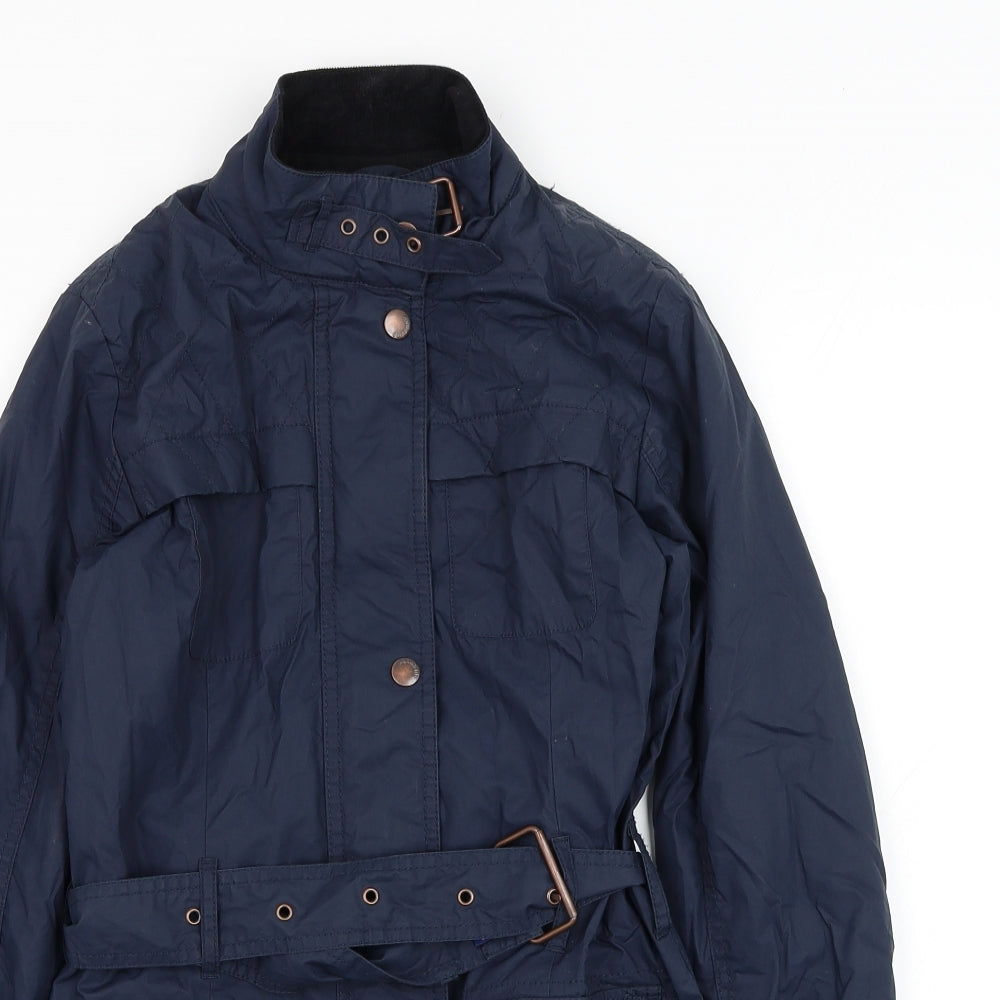 Superdry Womens Blue   Jacket Coat Size 6  Zip