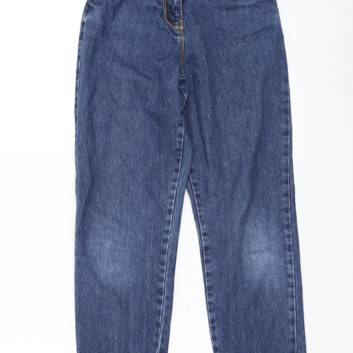 Oasis Girls Blue  Cotton Straight Jeans Size 9 Months  Regular Zip