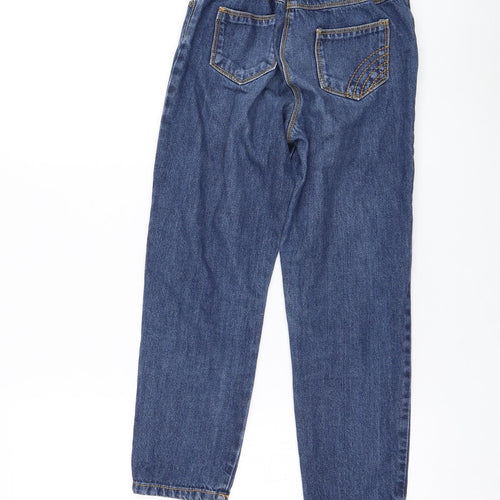 Oasis Girls Blue  Cotton Straight Jeans Size 9 Months  Regular Zip