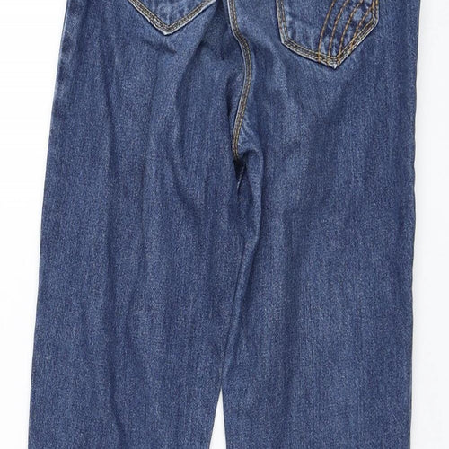 Oasis Girls Blue  Cotton Straight Jeans Size 9 Months  Regular Zip