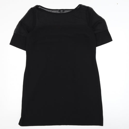F&F Womens Black  Polyester Shift  Size L  Round Neck Pullover