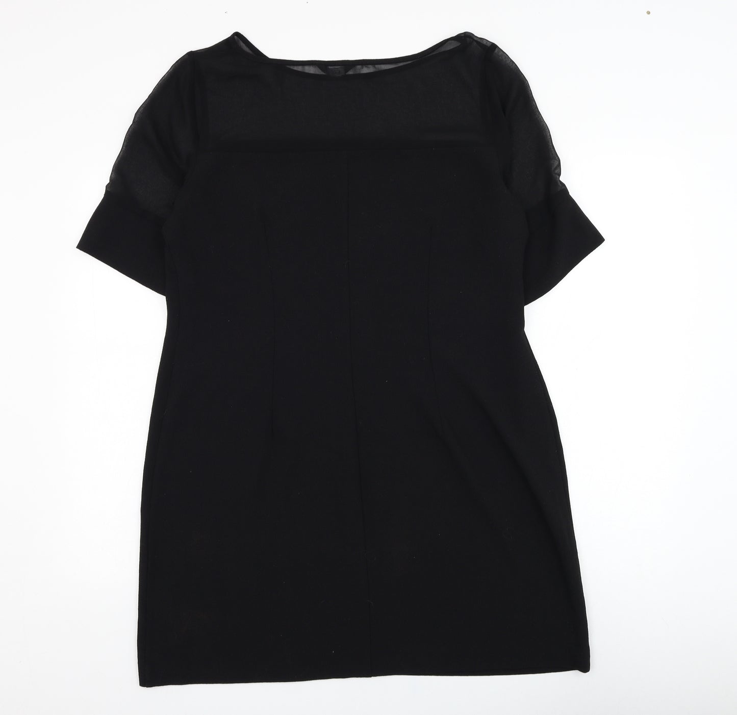 F&F Womens Black  Polyester Shift  Size L  Round Neck Pullover