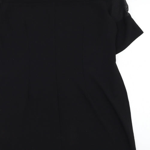 F&F Womens Black  Polyester Shift  Size L  Round Neck Pullover