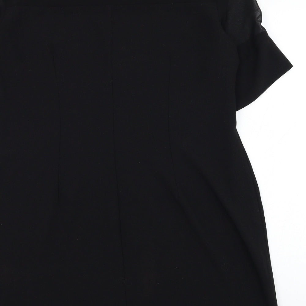 F&F Womens Black  Polyester Shift  Size L  Round Neck Pullover