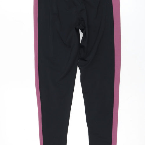 Preworn Womens Black  Polyester Compression Leggings Size 28 in L25 in Regular Pullover