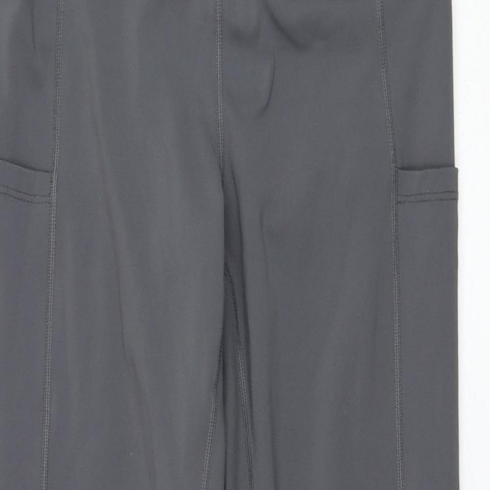 Preworn Womens Grey  Polyester Compression Leggings Size M L23 in Regular Pullover