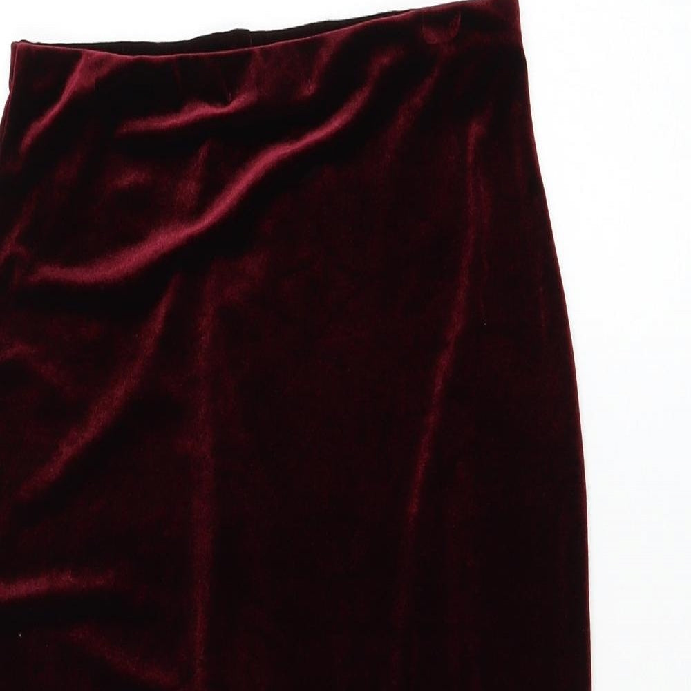 Missguided Womens Red  Polyester Straight & Pencil Skirt Size 10