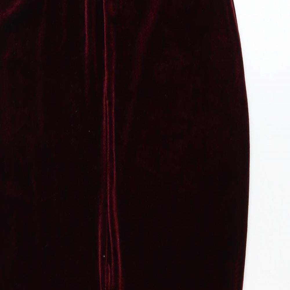 Missguided Womens Red  Polyester Straight & Pencil Skirt Size 10