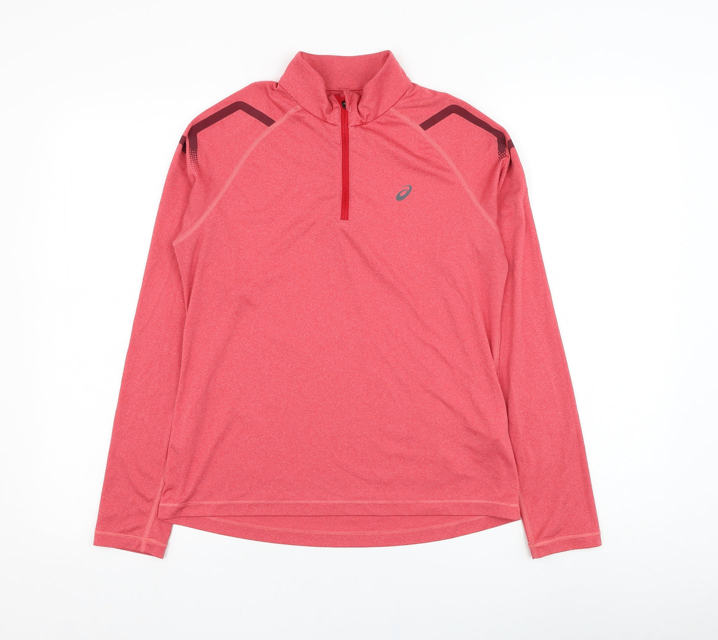ASICS Womens Red  Polyester Pullover Sweatshirt Size S  Pullover