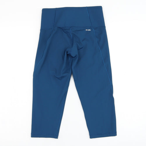adidas Womens Blue  Polyester Biker Shorts Size 26 in L18 in Regular