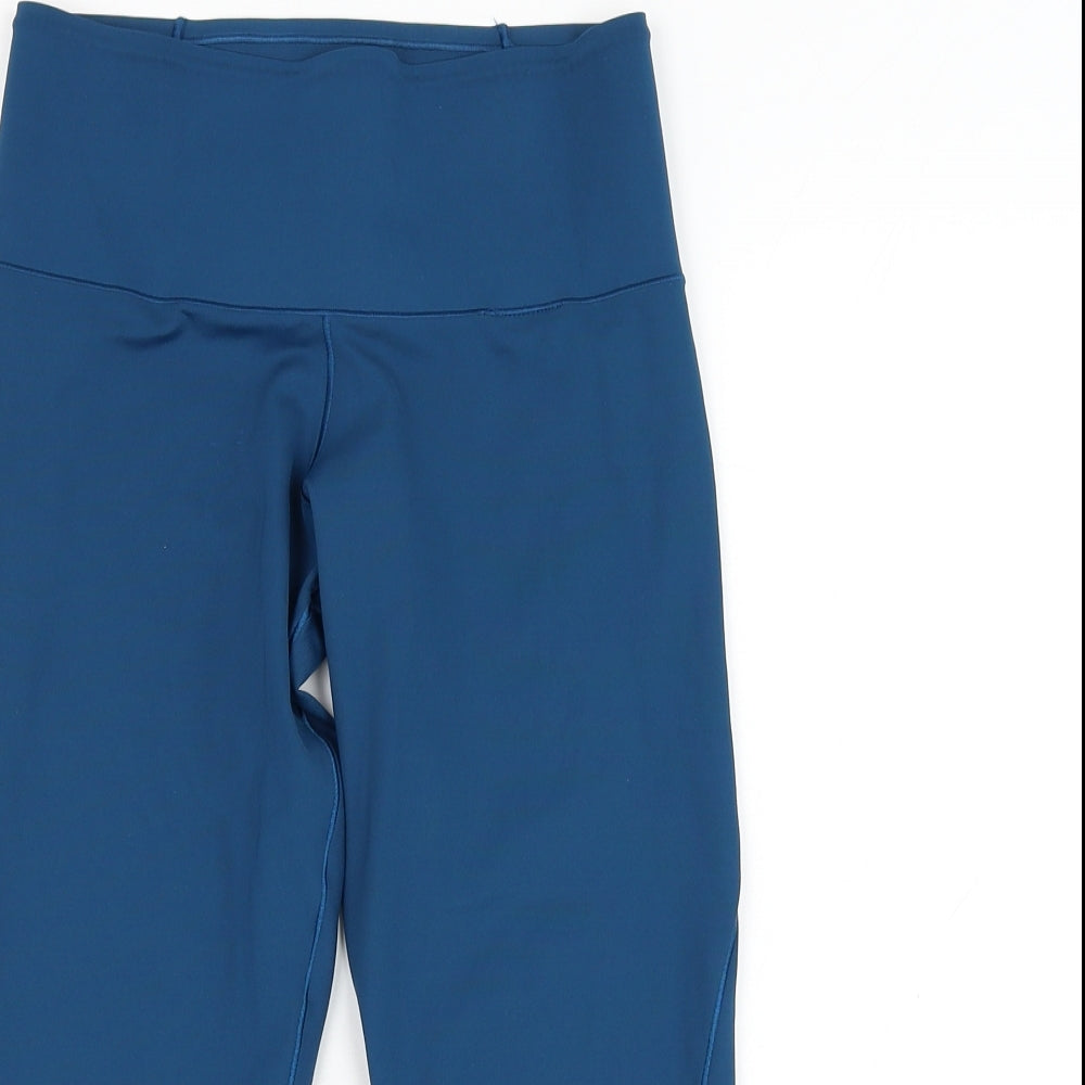 adidas Womens Blue  Polyester Biker Shorts Size 26 in L18 in Regular
