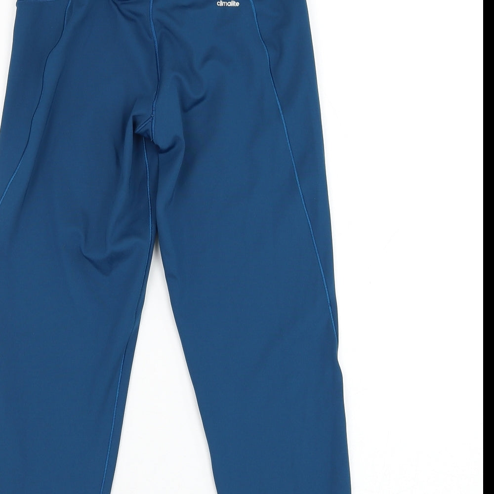 adidas Womens Blue  Polyester Biker Shorts Size 26 in L18 in Regular