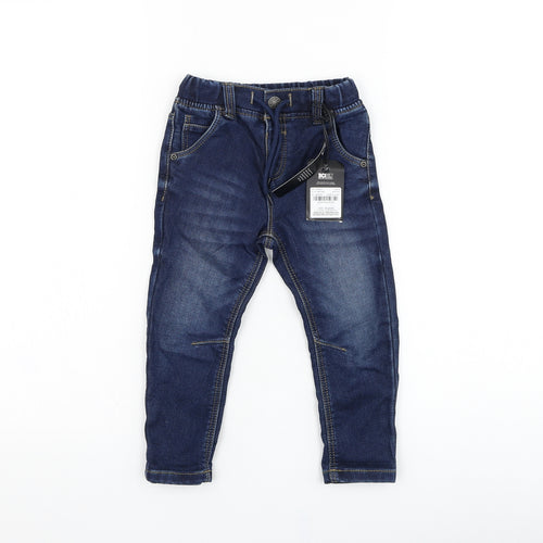 TU Boys Blue  Cotton Capri Jeans Size 18-24 Months  Pullover