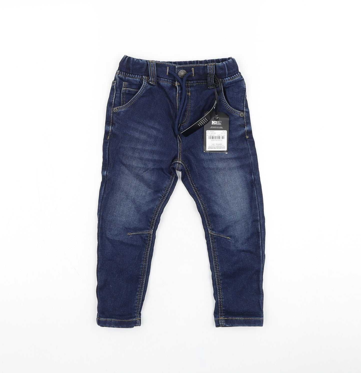 TU Boys Blue  Cotton Capri Jeans Size 18-24 Months  Pullover