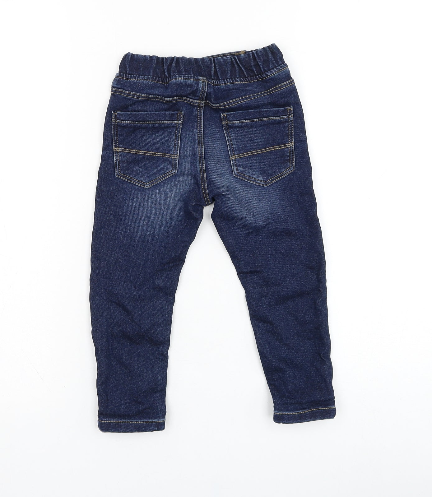 TU Boys Blue  Cotton Capri Jeans Size 18-24 Months  Pullover