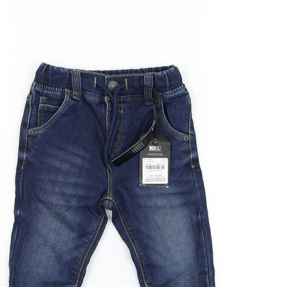 TU Boys Blue  Cotton Capri Jeans Size 18-24 Months  Pullover