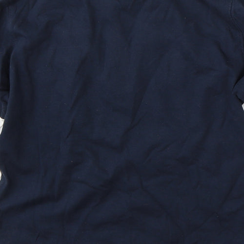 Marks and Spencer Boys Blue  Cotton Basic T-Shirt Size 7-8 Years Round Neck