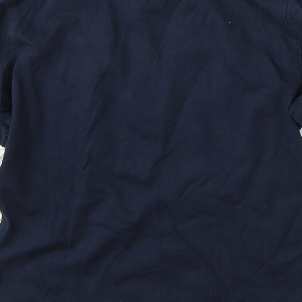 Marks and Spencer Boys Blue  Cotton Basic T-Shirt Size 7-8 Years Round Neck