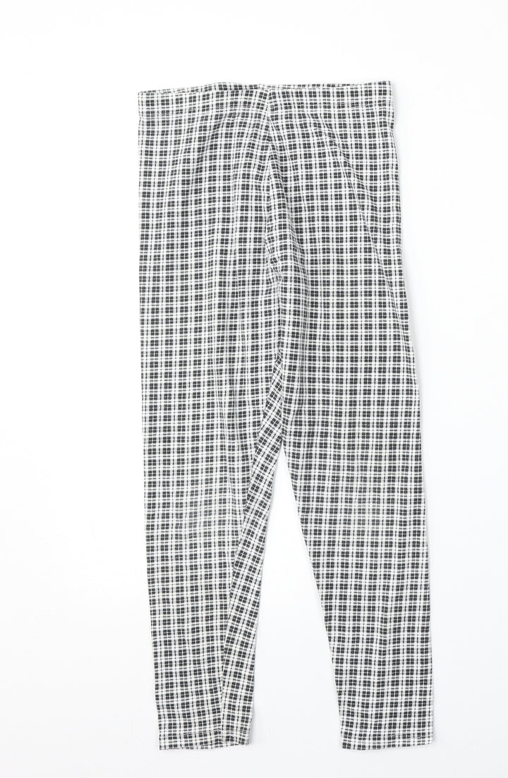 Primark Girls Multicoloured Check Cotton Jegging Jeans Size 9-10 Years  Regular