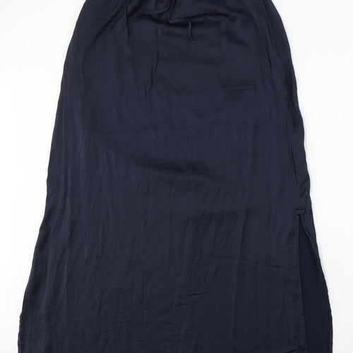 VILA Womens Blue  Polyester Swing Skirt Size M