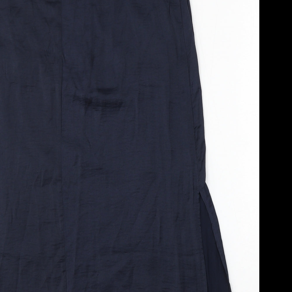 VILA Womens Blue  Polyester Swing Skirt Size M
