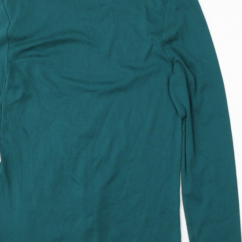 TU Womens Green  Cotton Basic T-Shirt Size 16 Round Neck