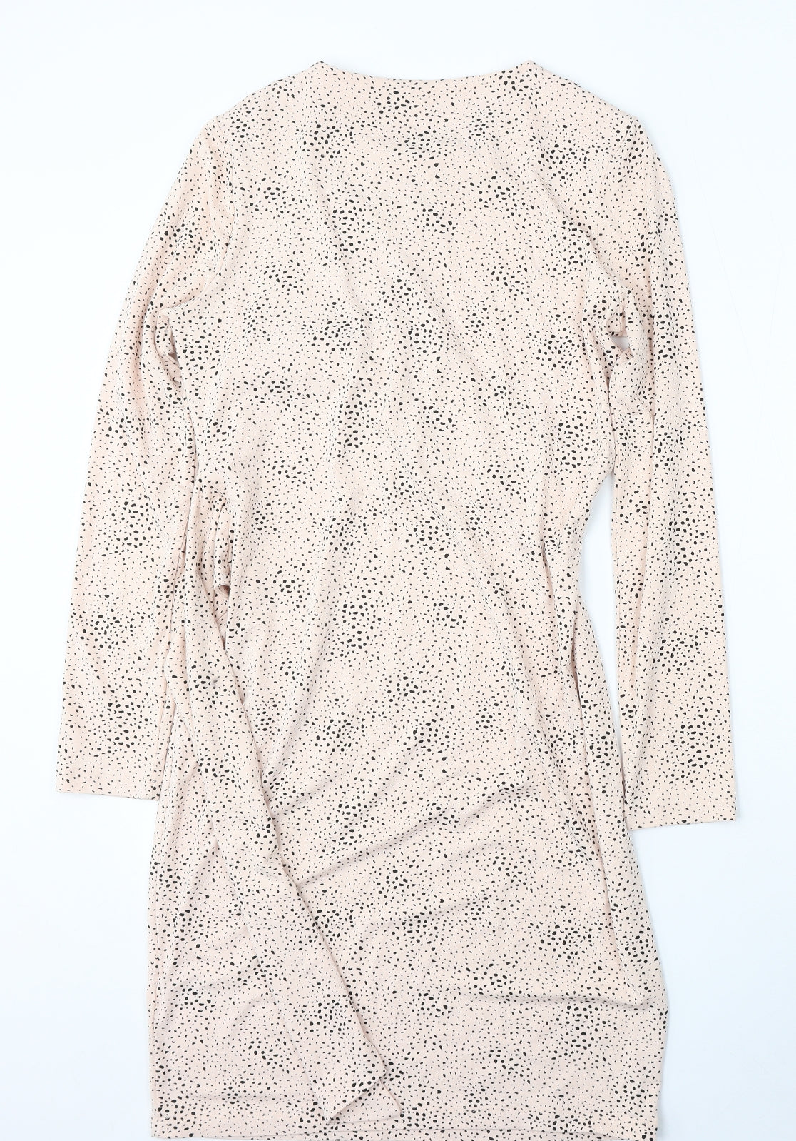 Marks and Spencer Womens Pink Geometric Viscose Sheath  Size 10  Round Neck