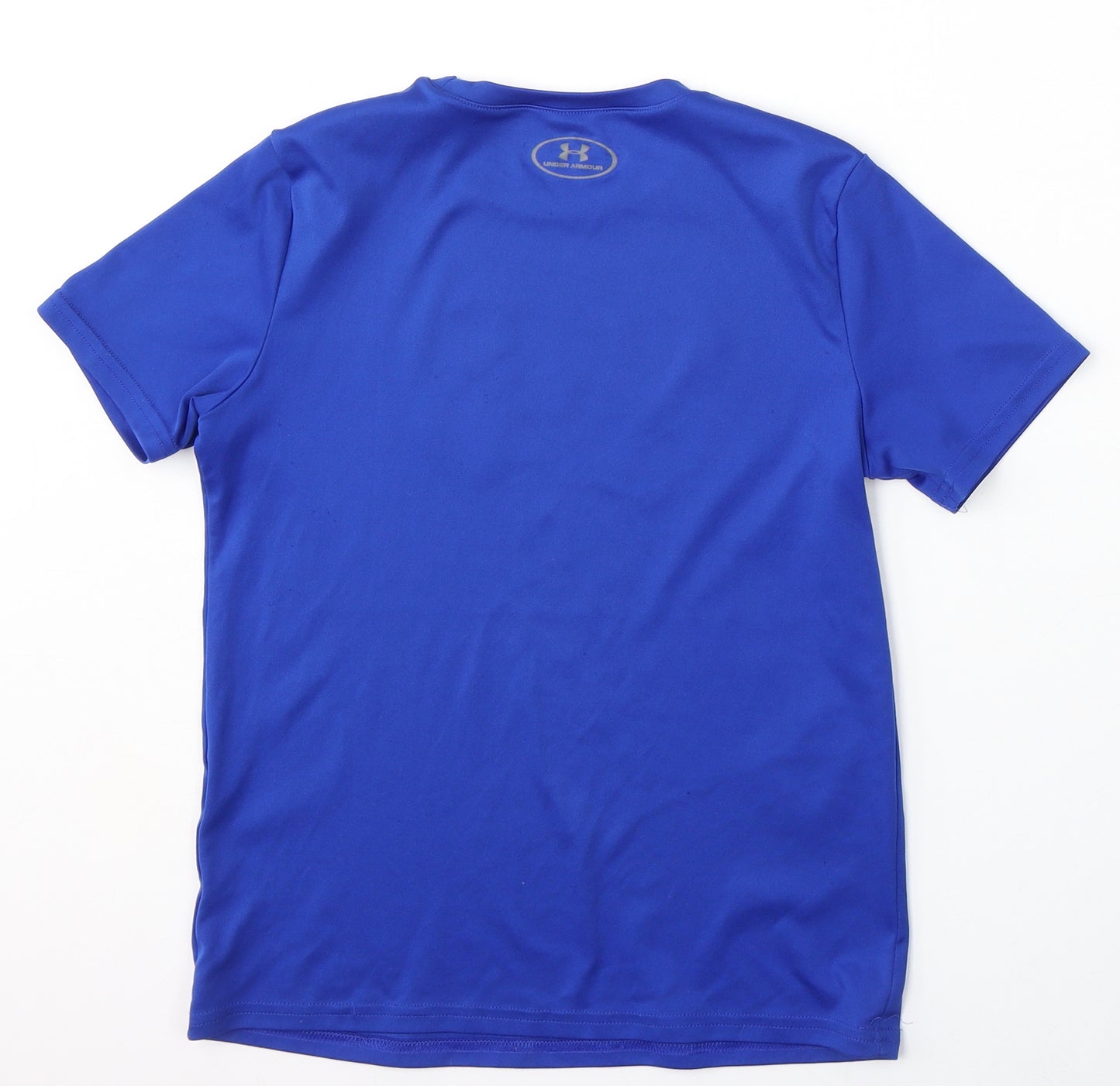 Under armour Boys Blue  Polyester Basic T-Shirt Size L Round Neck