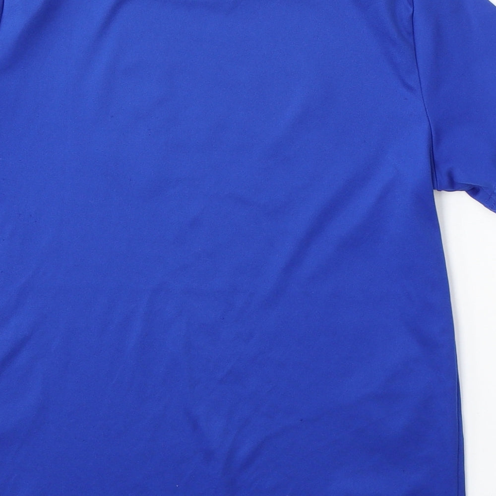 Under armour Boys Blue  Polyester Basic T-Shirt Size L Round Neck