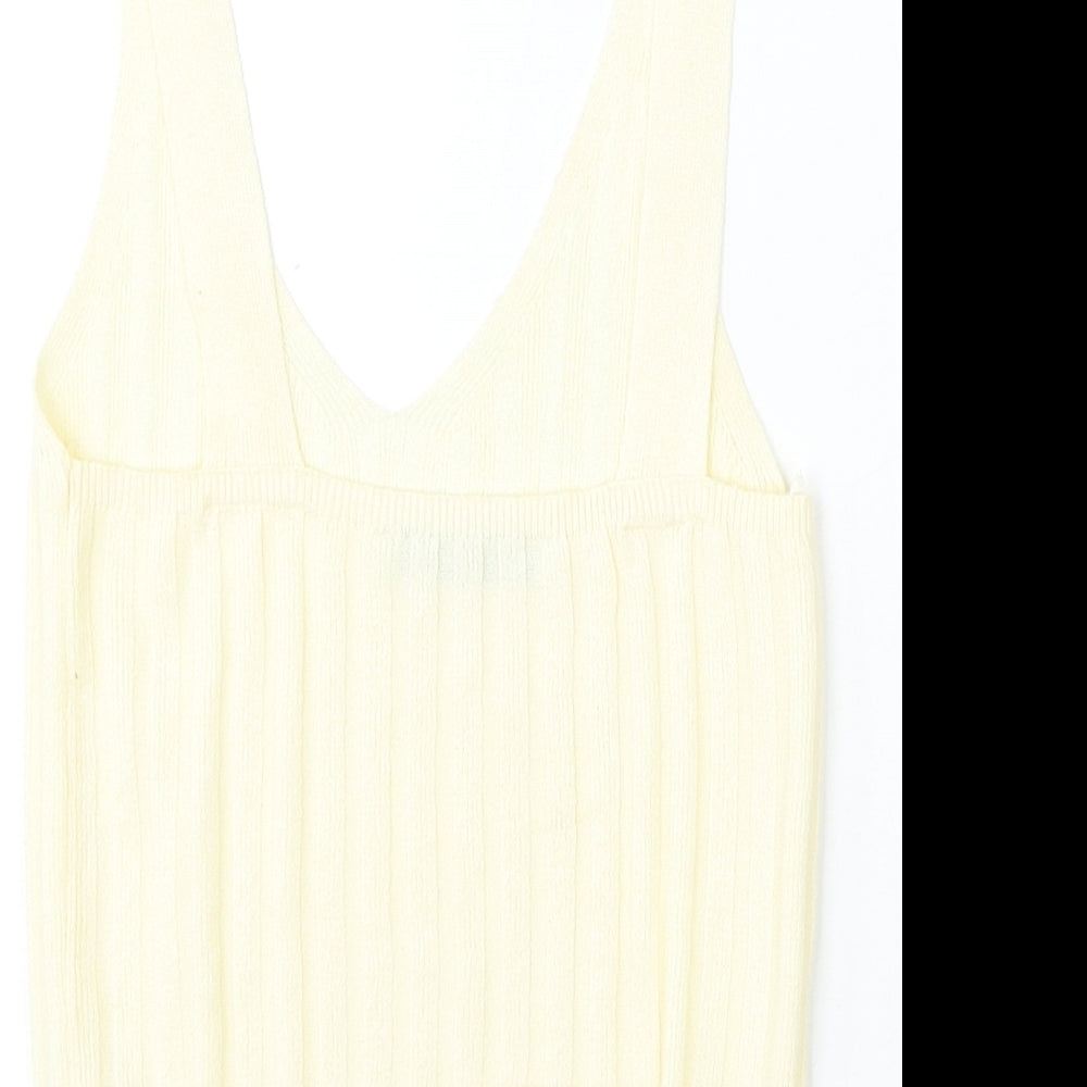 George Womens Yellow Round Neck  Polyester Vest Jumper Size 8