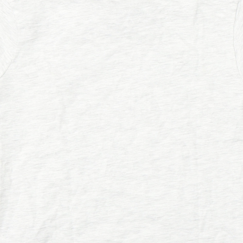 Primark Girls Grey  Cotton Basic T-Shirt Size 4-5 Years Round Neck