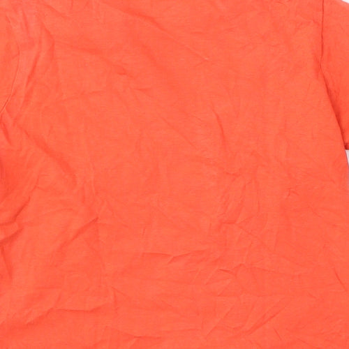 Primark Girls Red  Cotton Basic T-Shirt Size 5-6 Years Round Neck