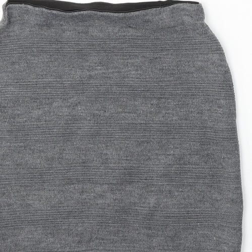 Atmosphere Womens Grey  Acrylic A-Line Skirt Size 8