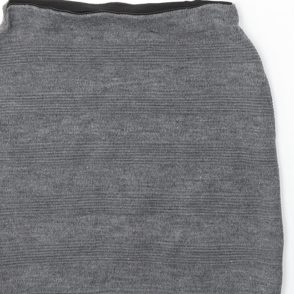 Atmosphere Womens Grey  Acrylic A-Line Skirt Size 8