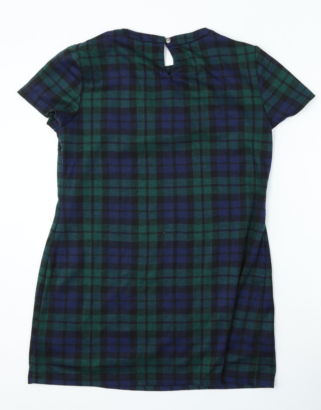 Dorothy Perkins Womens Multicoloured Plaid Polyester Pencil Dress  Size 12  Round Neck