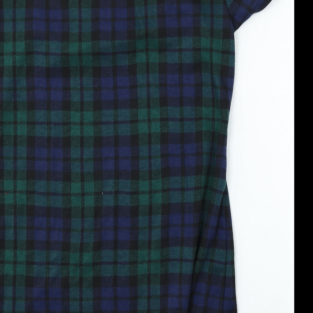 Dorothy Perkins Womens Multicoloured Plaid Polyester Pencil Dress  Size 12  Round Neck