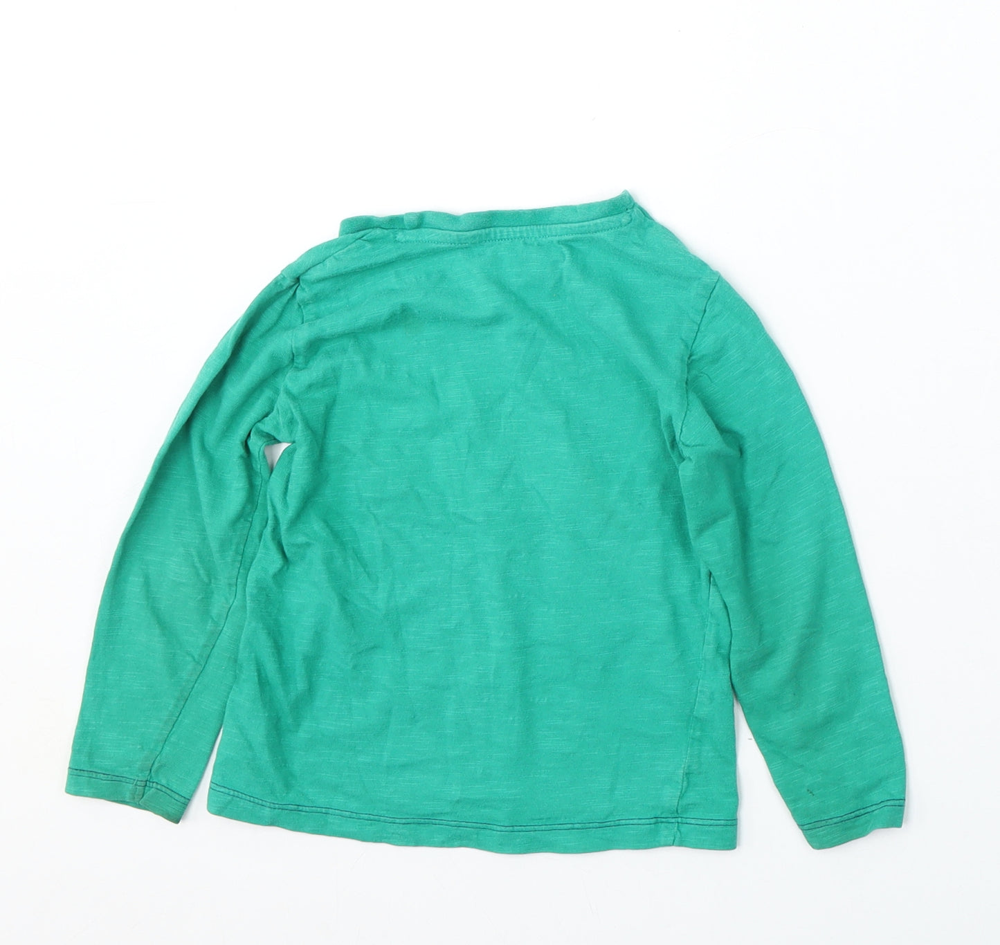 Dunnes Stores Boys Green  Cotton Basic T-Shirt Size 3-4 Years Round Neck