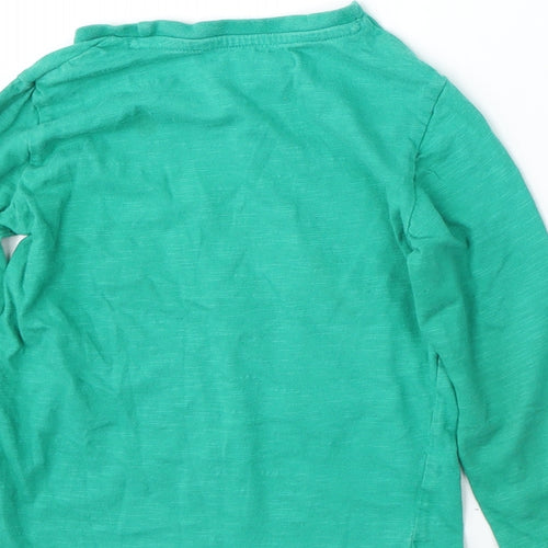 Dunnes Stores Boys Green  Cotton Basic T-Shirt Size 3-4 Years Round Neck