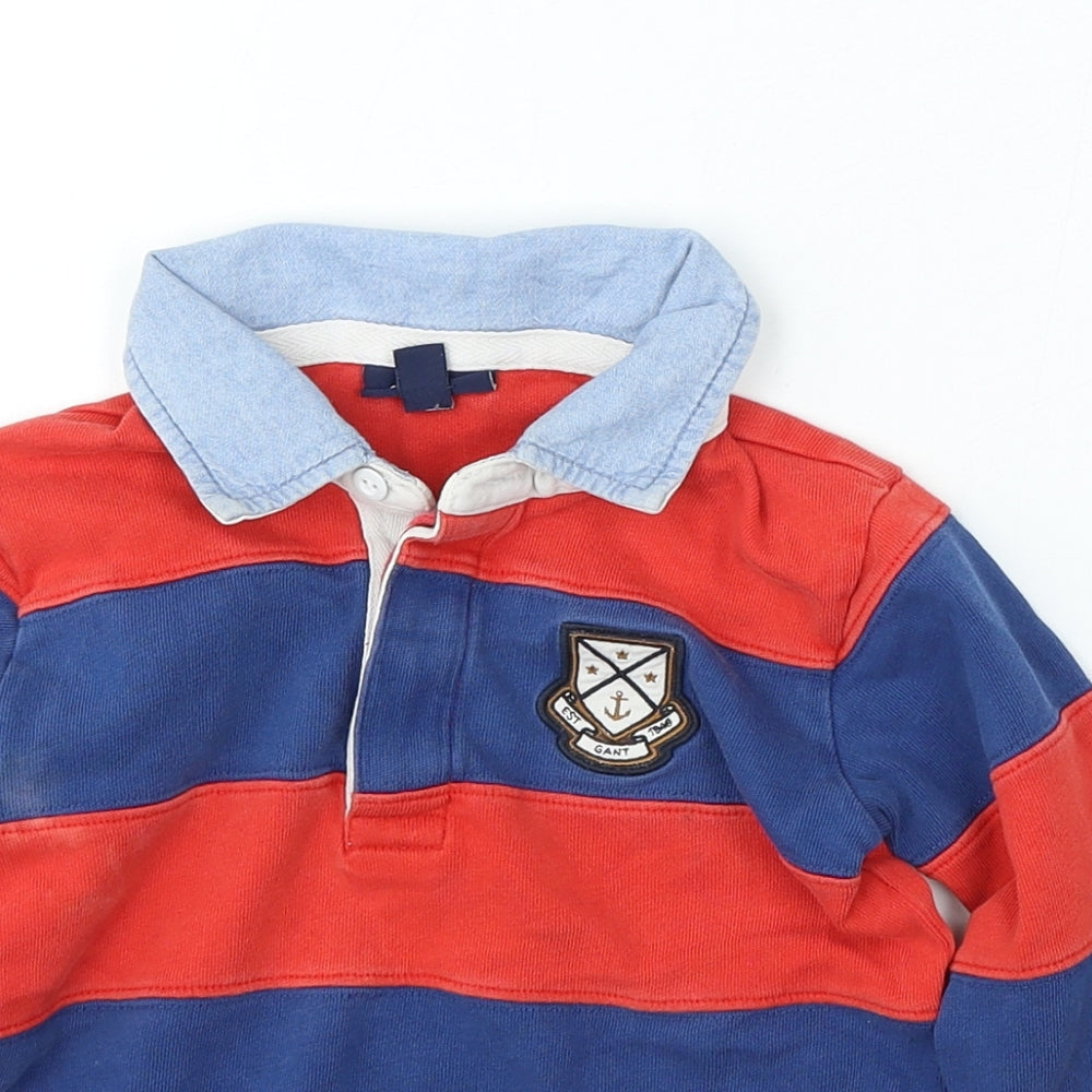 GANT Baby Multicoloured Striped Polyester Basic Button-Up Size 24 Months Collared Button